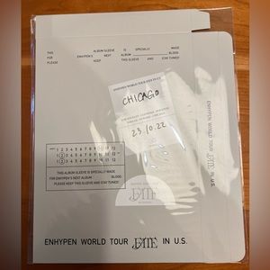 Enhypen album sleeves. Handed out at the Chicago concert.